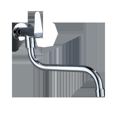 China Other Modern Wall Mounted Single Handle Hot And Cold Water Chrome Kitchen Faucet Stainless Steel Kitchen Mixer Sink Faucet for sale