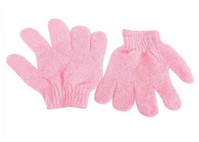 China Colorful Exfoliating Bath Gloves , Comfortable Bamboo Exfoliating Gloves for sale