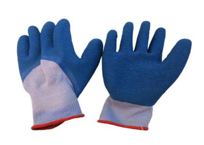 China Los guantes cubiertos látex flexible del trabajo 3/4 sumergieron servicio del OEM de la arruga en venta