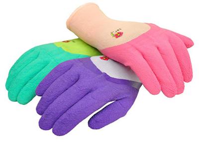 China Guantes cubiertos látex de encargo del trabajo, guantes que cultivan un huerto de las señoras con espuma micro en venta