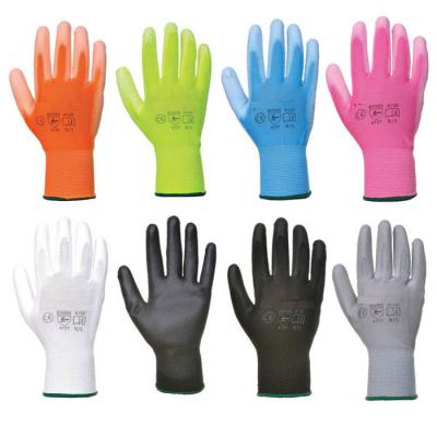 China Comfortable Knitted Pu Coated Nylon Gloves Seamless Liner For Gardening for sale