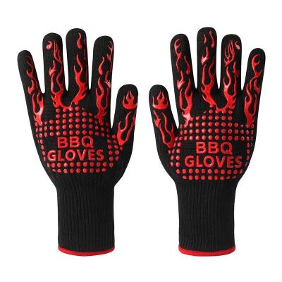 Китай Customized Aramid Barbecue Oven Glove Handschuhe 932F Extreme Heat Resistant Glove Grill BBQ Glove for Cooking Baking продается