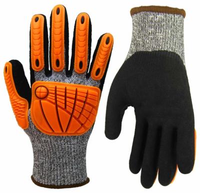 China High Dexterity Cut Resistant Anti Impact Gloves TPR Heavy Mechanic Gloves for sale