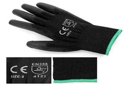 Chine Gants convenables de travail de sécurité de paume de polyuréthane de gants enduits par unité centrale tricotés par nylon à vendre