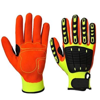 China Mechanical Anti Impact Gloves With TPR Knuckle Protection For Oil / Gas Safety for sale