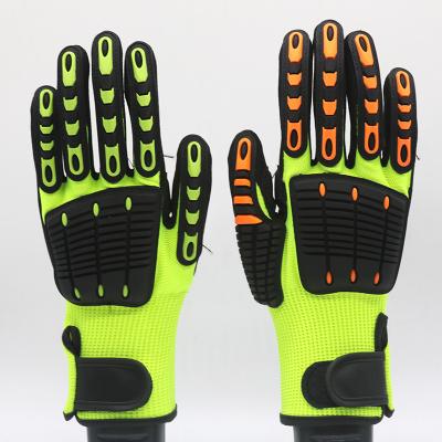 China Safety Work Cut Resistant Safety Gloves Heavy Duty Mechanic Gloves TPR Rubber Back for sale