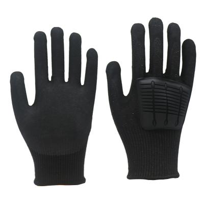 Chine La norme ANSI tactique de gants d'impact de sécurité de main de TPR a coupé de niveau 5 gants de travail de Sandy Nitrile Coated Cut Resistant pour l'huile militaire à vendre