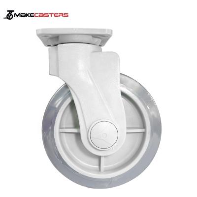 China Caster Wheel Rigid Heavy Duty Medical Casters Stainless Steel Replace 4 Inch 5 Inch 6 Inch 8 Inch Industrial Nylon Bracket for sale