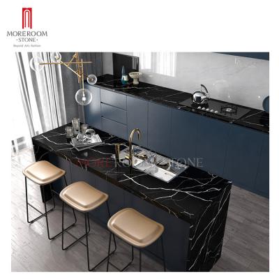 China wall & floor & Calacatta black quartz countertops sideboards quartz slab suppliers 3cm nero stone slab for sale