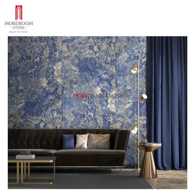 China Luxurious Blue Europe Bolivia Porcelain Great For Room Wall Tiles Slab for sale