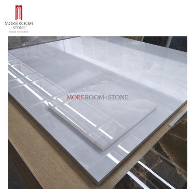 China Wholesale Polished White Marble Glazed Metal Tiles Porcelain 600x600 Onyx Floor Tiles Project for sale