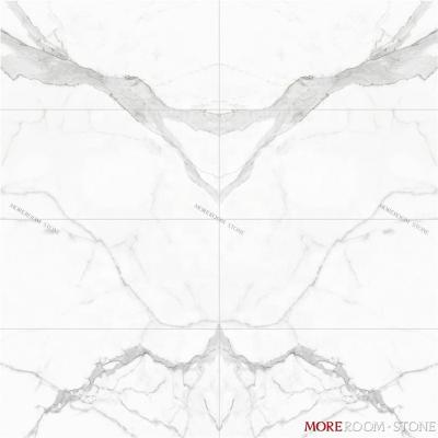 China Offers real effect of natural marble with Natural Vein Large Format 750X1500 Calacatta Marble Look Polished Porcelain Tile Slab for sale