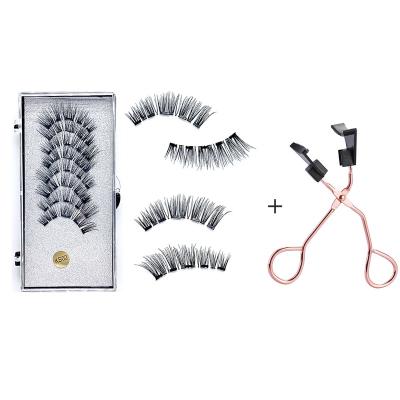 China No Glue Reusable Silk Kit false lashes of long natural magnetic eyeliner and magnetic eyelashes easier to use than traditional magnetic eyelashes for sale