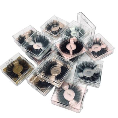 China Mnk Long Natural Lashes Private Label High Quality 100% Mink Fur Lashes Mix 3D Millimeter Mink Lashes for sale