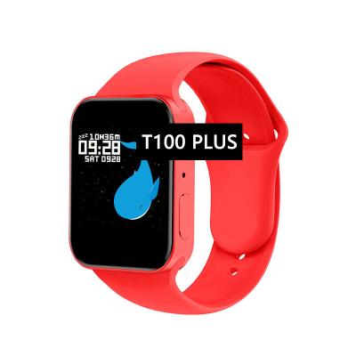 China Wholesale Cheap Wifi Smart Watch T100 Plus 1.69 Inch Ip67 Screen Functional Waterproof 7 Button Smartwatch T100plus for sale