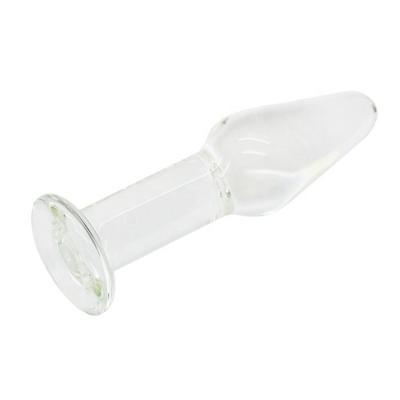 China Anal Sex Pleasure Clear Small Glass Anal Plug Little Crystal Butt Plug Sex Pleasure Wand Adult Sex Toy for Beginners for sale