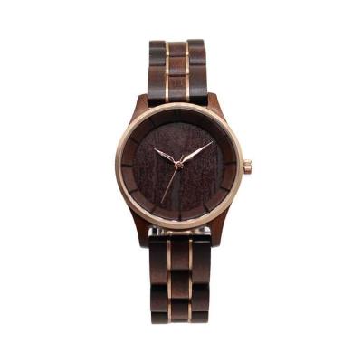 China Ultra Thin Customized Non-Specific For Men And Women Engraved 2035 Male Watch Miyota Sandalwood Watch Dark Wood Wooden Movement for sale