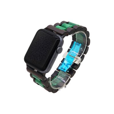 China Casual/Sporty Smart Watch Strap engraving Nature Wood ebony wood green jade acetate bamboo japanese series 123456 love strap for sale