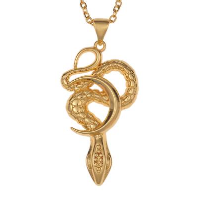 China Good Selling FASHIONABLE Hip Hop Necklace Men Snake Pendant Necklace for sale