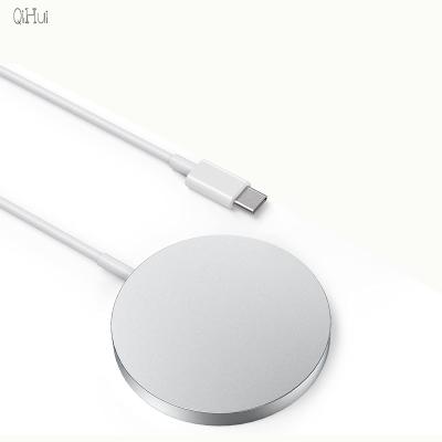 China Hot Selling Amazon Mobile Phone Metal Radio Fast Charging Qi Compatible Phone Magnetic Wireless Charger 15w for sale