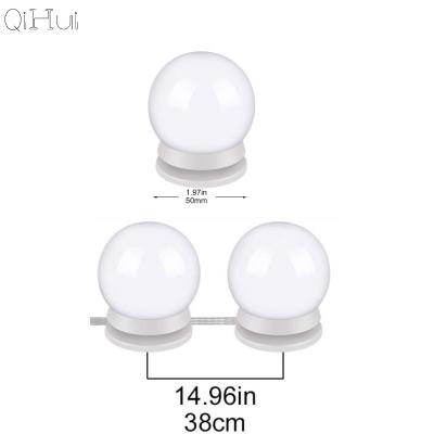 China Qihui Good Price Hollywood Makeup Modern Mirror Lights Vanity With 3 Colors &10 Mode Shine for sale