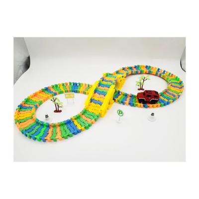 China Slot Toy Plastic Train Tracks Toy Game Orbit Rail Car Toys For Children for sale