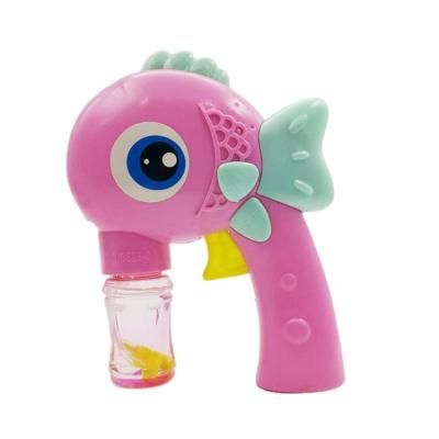 China Best Sale Plastic Summer Toy Cute Fish Electric Bubble Outdoor Gun for sale