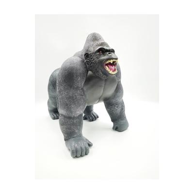 China Custom Wild Animals Black Chimpanzee Figure PVC Chimpanzee Model Toy For Children 50*28*36 for sale