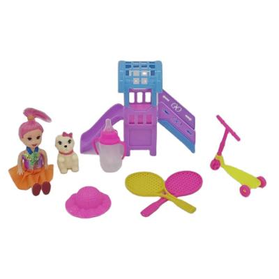 China Preschool Baby Sets Amazon Hot Sale New Pretend Play Toys Baby - Doll Toy Pet House Toy Set for sale