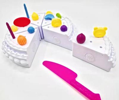 China Toy Kitchen Play Set Plastic Preschool Cutting Food Happy Birthday Cake Toys for Kitchen Play Set for sale