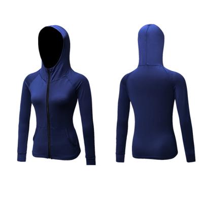 China Breathable Ladies Fall Winter Fitness Coat Yoga Running Zipper Training Sports Casual Hoodie Quick Dry Coat for sale