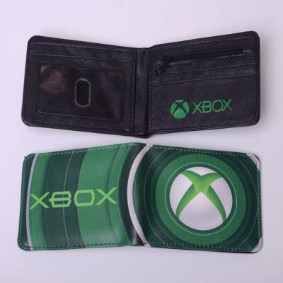 China XBOX Supplier Game Console Wallet Double Folding Anti-theft Wallet Unisex PVC PU Anime Leather C.C Wallet for sale