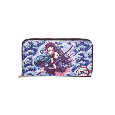 China Long Anime Naruto Blade Demon Slayer Purveyor Wallet PVC PU Zipper Anti-theft Wallet Male and Female D.C. Wallet for sale