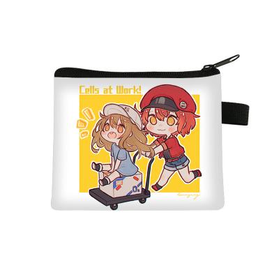 China New Working Cell Children's Portable Coin Purse Polyester Coin Purse Cartoon Anime Coin Purse for sale