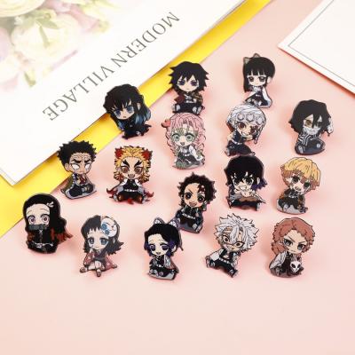 China New cartoon jewelry supplier China ALLOY anime brooch demon slayer brooch acrylic brooch trend brooch for sale