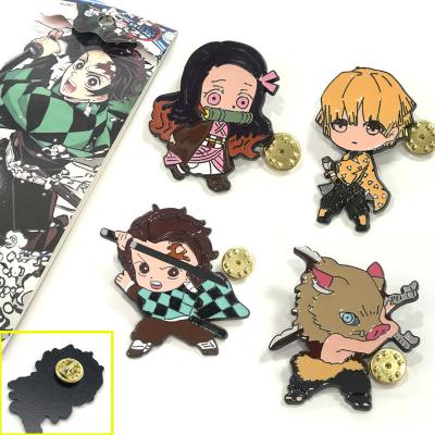 China ALLOY Jewelry China Supplier Anime Cartoon Pin Brooch Demon Slayer Blade Tanjiro Brooch Unisex for sale