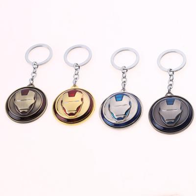 China Hot-selling Metal Iron Man Cartoon Movie Metal Key Chain Key Chain Can Rotate 360 ​​Degrees Key Chain for sale