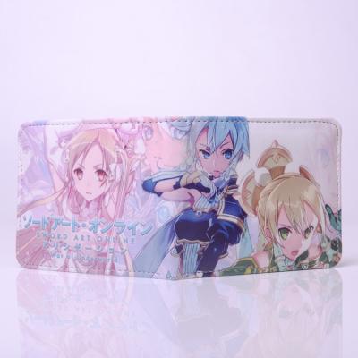 China Hot Selling Cartoon Anime Anime Wallet Student Wallet Sword Art Online Demon Slayer Blade Anti-theft Wallet PU PVC Wallet Supplier for sale