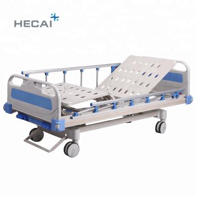 China Modern Top Quality Medical 3 Crank Manual Hospital Bed For Patient for sale