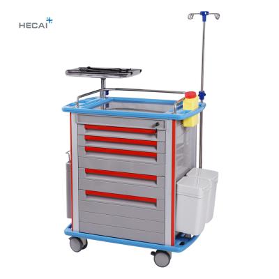 China Industrial ABS Emergency Medicine Trolley Nursing Medical Trolley for sale