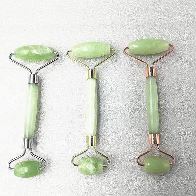 China High QualityNatural Green Hand Roller Jade Face Lift Roller-Face Massager New Mountain-Big for sale