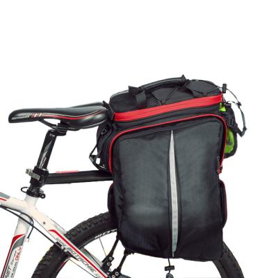 China Eco-friendly Bike Delivery Bag Tail Bag Urban Bicycle Leather Kit Trunk Bicycle Bags for sale