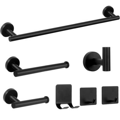 China 7 Piece Modern Black Luxury Bathroom Hardware Accessories Set Luxury Gold Bathroom Hardware Set Bathroom Hardware Accessories Set for sale