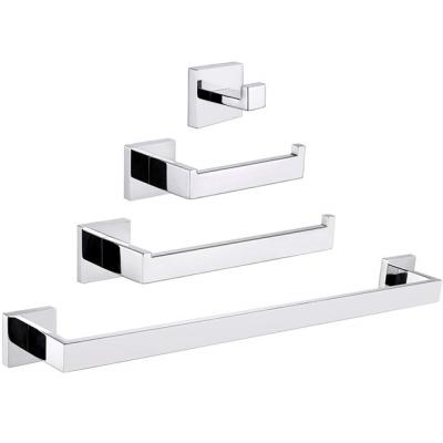 China Modern 4 Piece Bathroom Accessories Set Chrome Accessories Bathroom Hardware Accessories Set Bath Fittings for sale