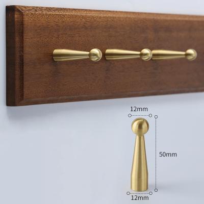 China Modern Pack of 4 Solid Gold Brass Coat Hooks Wall Hanger Mounted Bathroom Hook Kitchen Tableware Lavatory Organizer for sale