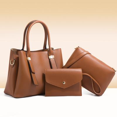 China 2022 other new 3 pcs fashion women bag one head women bag leather tote bag handbags purse for sale