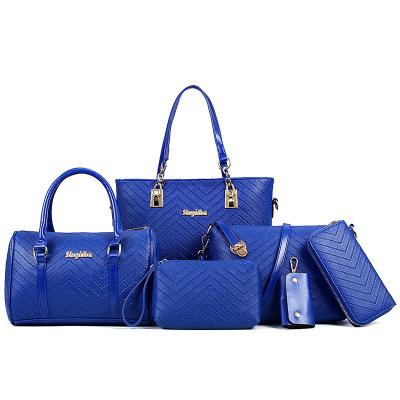 China Other New 6 Piece Ladies Shoulder Purse Women Beauty Large Handbag Sets Fashion Handbags for sale