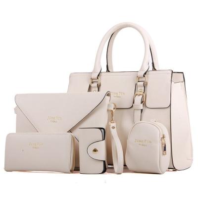 China Fashion White Waterproof Luxury Vegan Leather Custom Women's Custom Made Waterproof 3 Pcs PU Tote Bags for sale