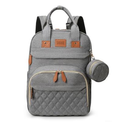 China Luxury Nylon Water Resistant Baby Fashion Mommy Diaper Diaper Bags Backpack For Mum for sale