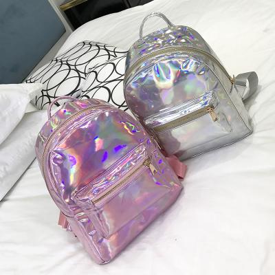 China New PORTABLE PVC Waterproof Outdoor Glitter Jelly Girls Colorful School Bags for sale